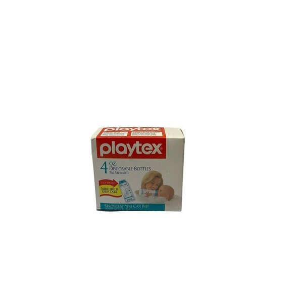 Playtex Vintage Baby Bottle Drop-Ins FLAT Disposable Liners 4oz 50 count New NOS - Picture 1 of 4